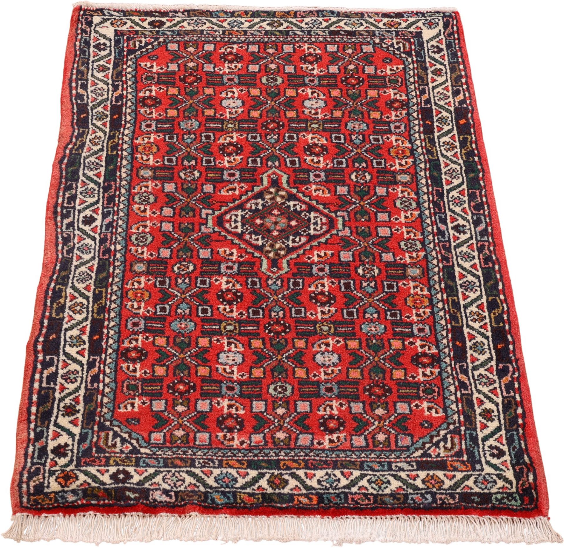 Hamadan Perserteppich aus Iran, 62 × 99 cm