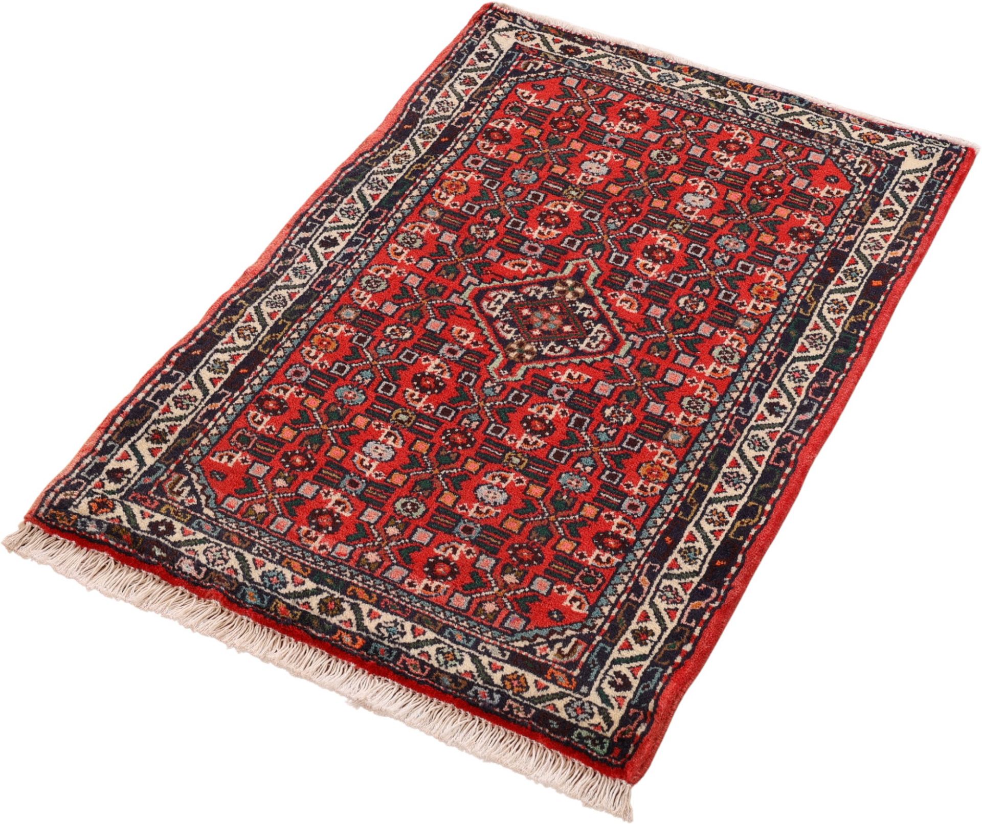 Hamadan Perserteppich aus Iran, 62 × 99 cm
