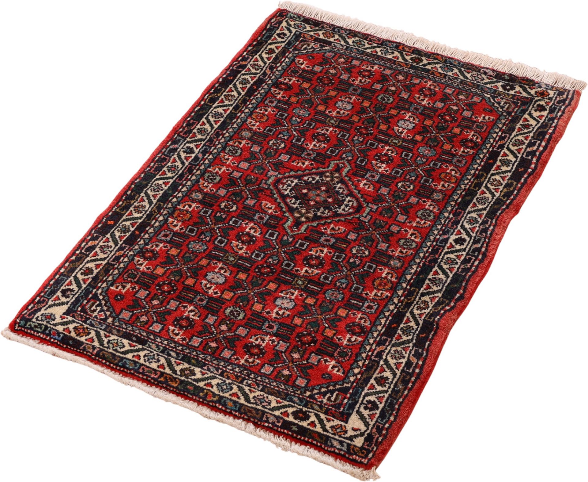 Hamadan Perserteppich aus Iran, 62 × 99 cm