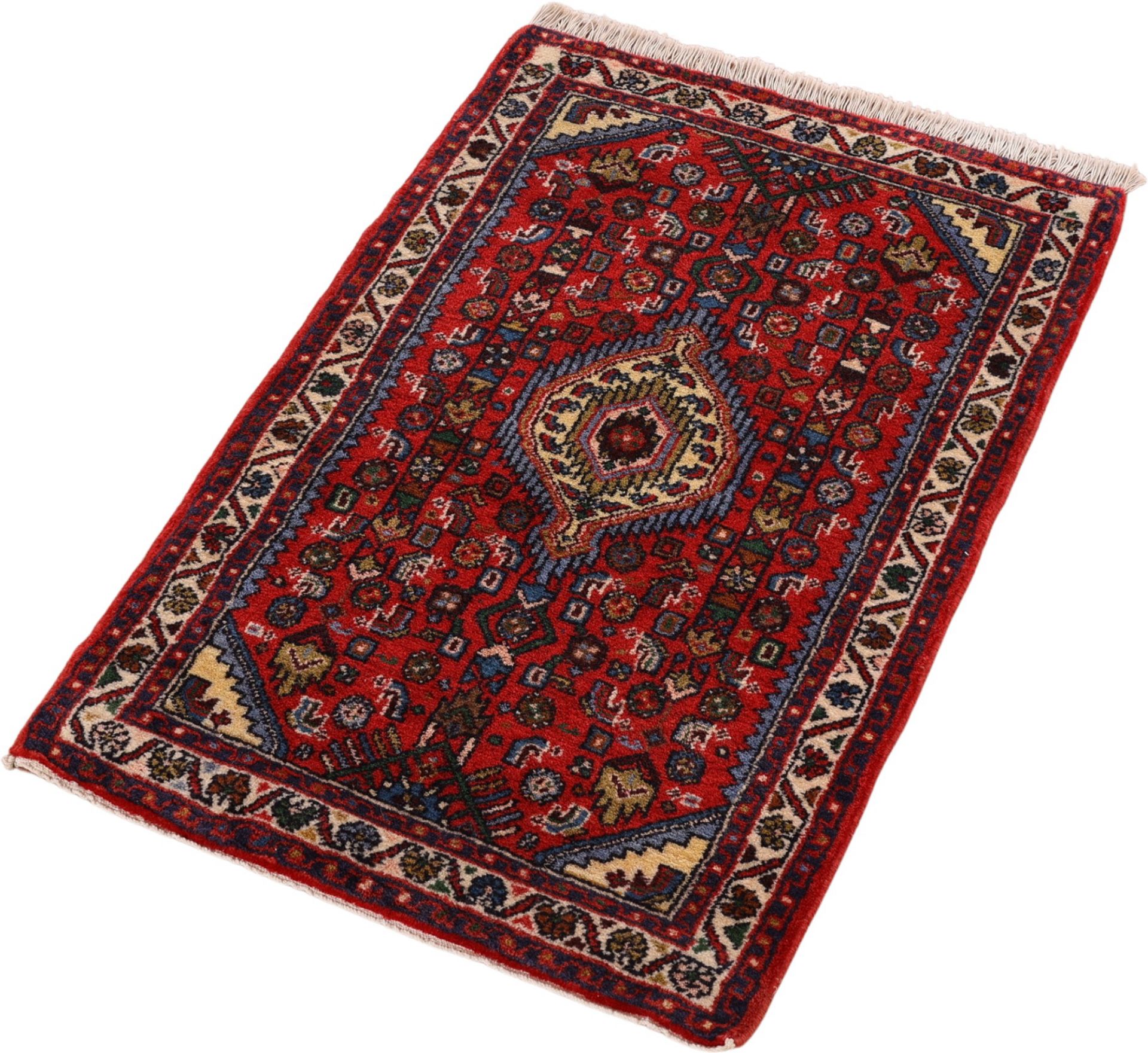 perserteppich-hamadan-62-x-99-cm-schurwolle-handgeknupft-67 Handgeknüpfter Hamadan Perserteppich, 62 × 99 cm, Wolle