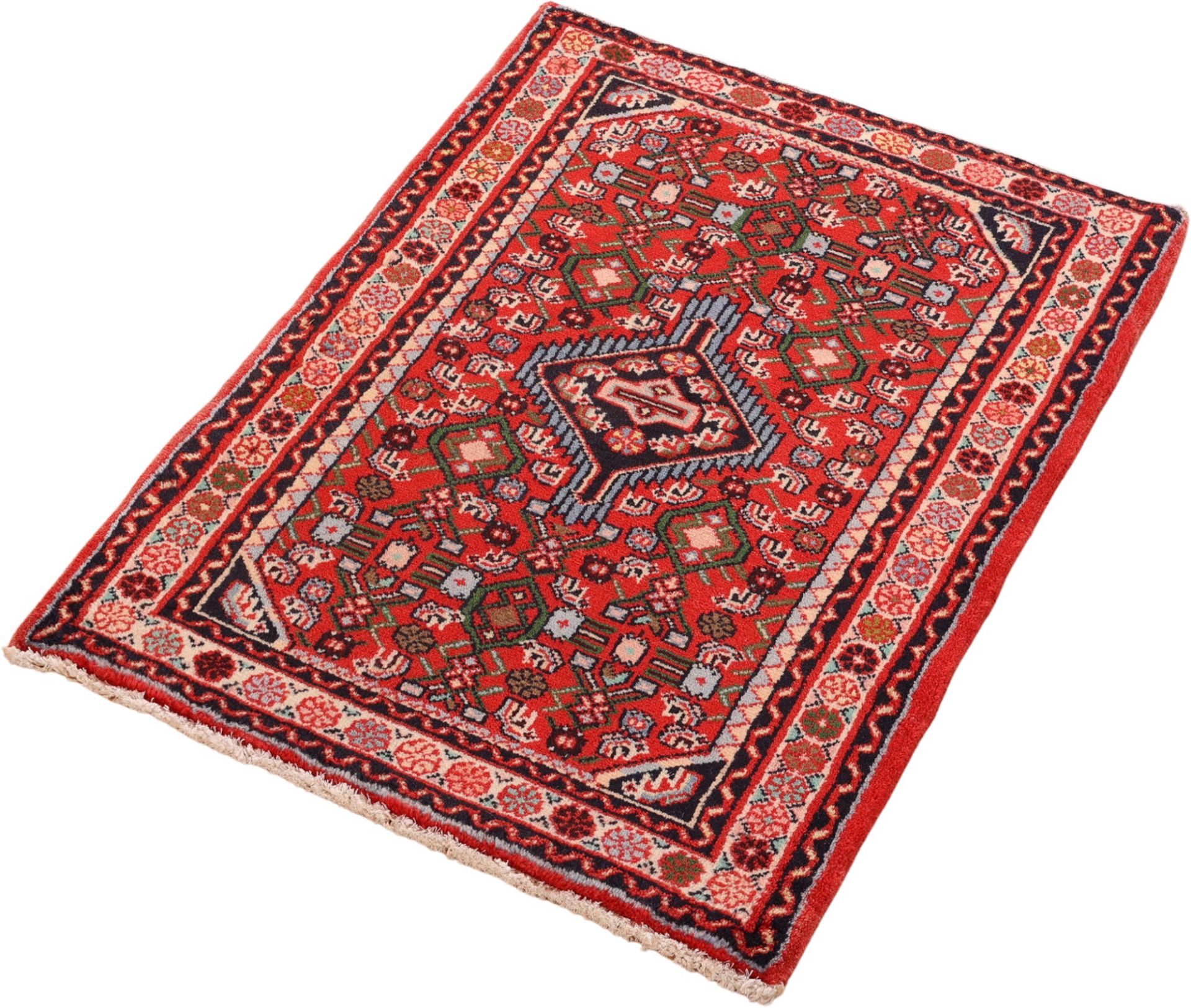 perserteppich-hamadan-62-x-99-cm-schurwolle-handgeknupft-82 Handgeknüpfter Hamadan Perserteppich 62 × 99 cm