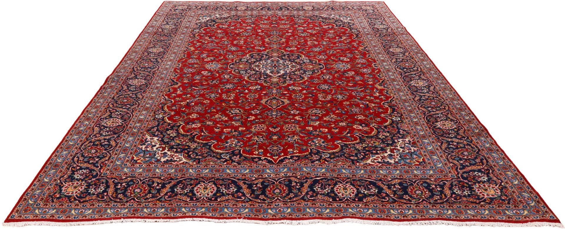 Handgeknüpfter Kashan Perserteppich 300 × 395 cm