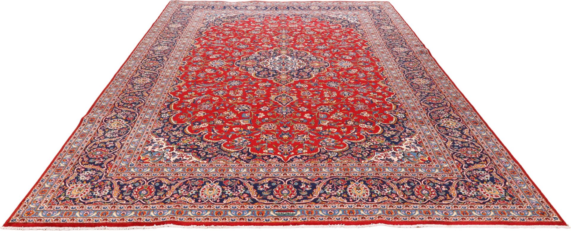 Handgeknüpfter Kashan Perserteppich 300 × 395 cm