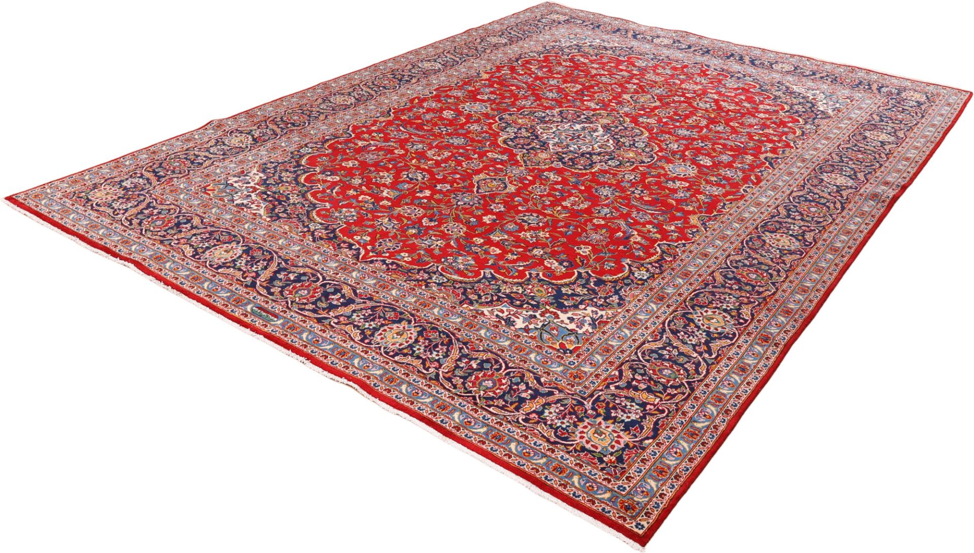 Handgeknüpfter Kashan Perserteppich 300 × 395 cm