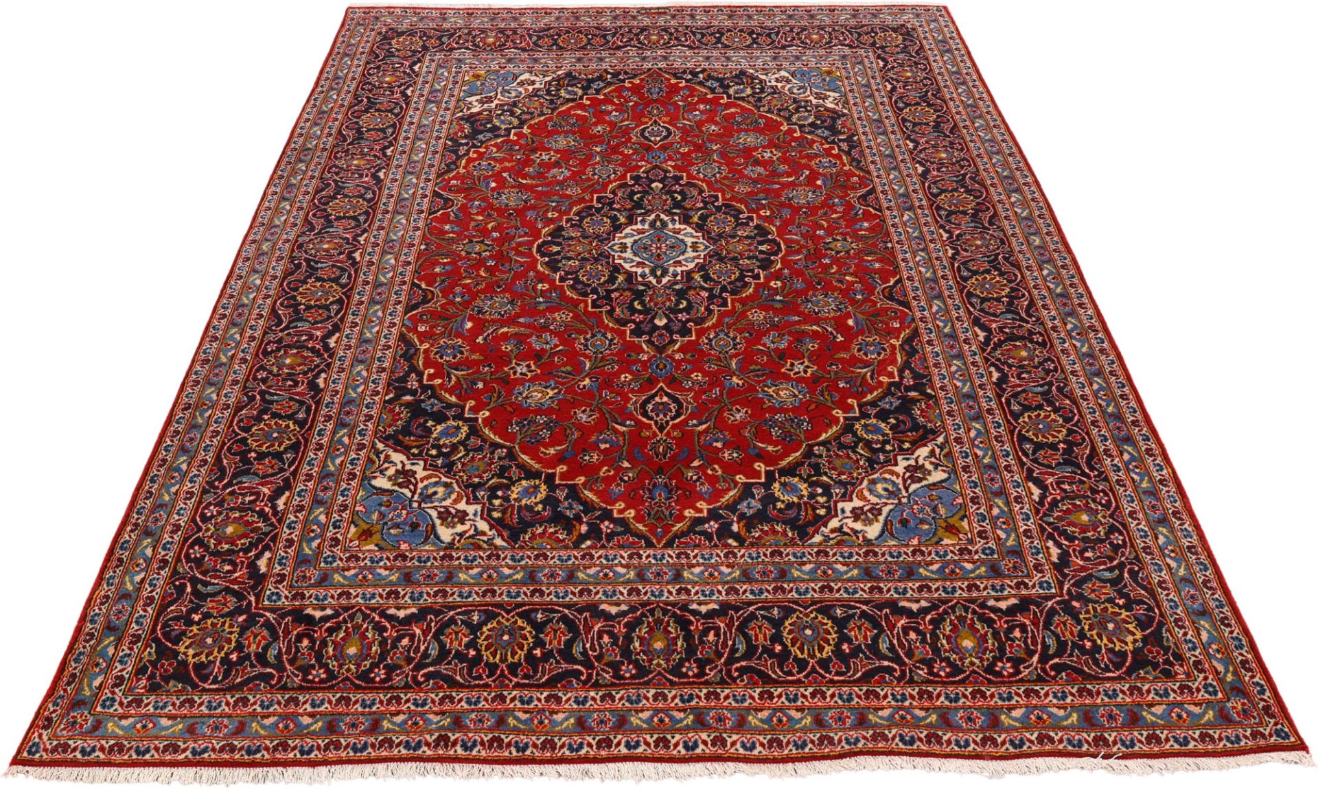 Kashan Perserteppich 194 × 293 cm aus Wolle, handgeknüpft