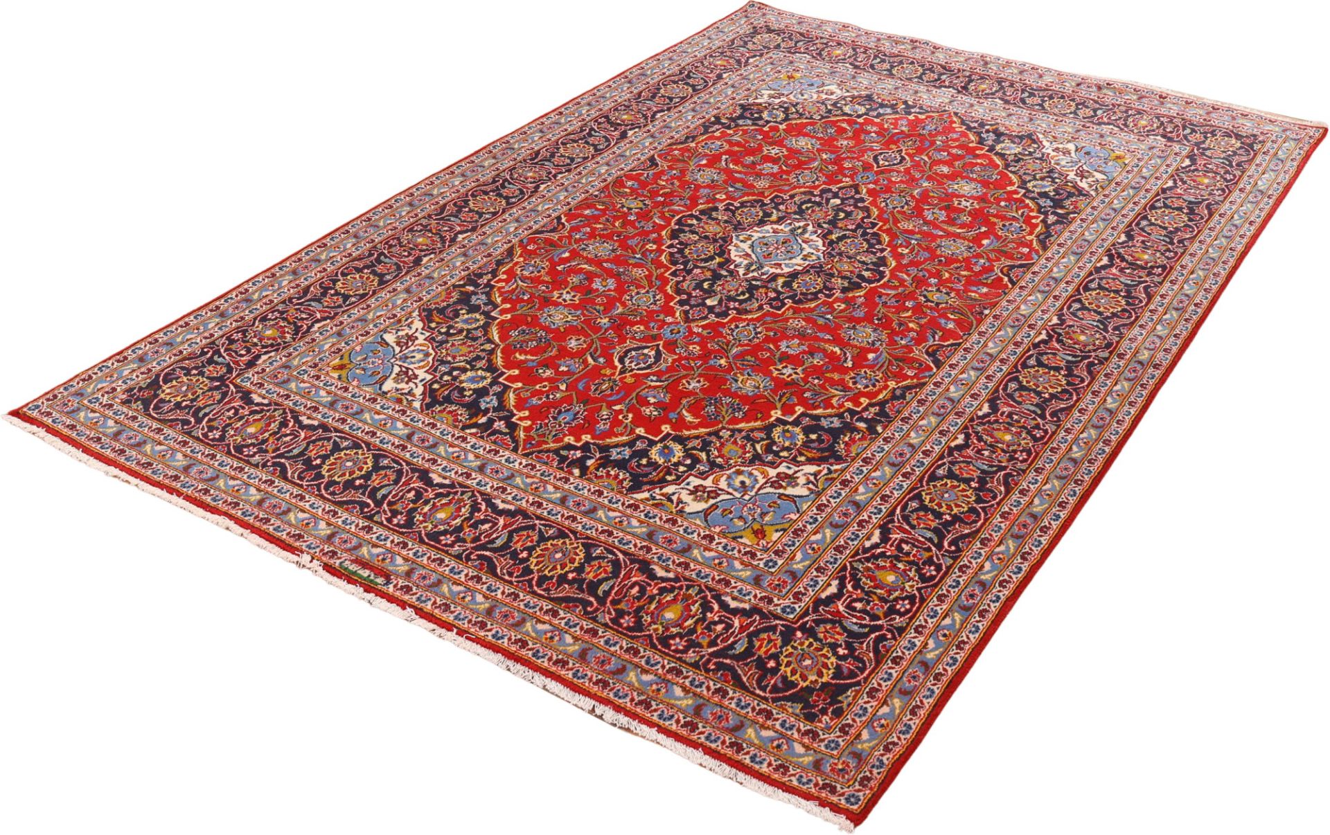Kashan Perserteppich 194 × 293 cm aus Wolle, handgeknüpft
