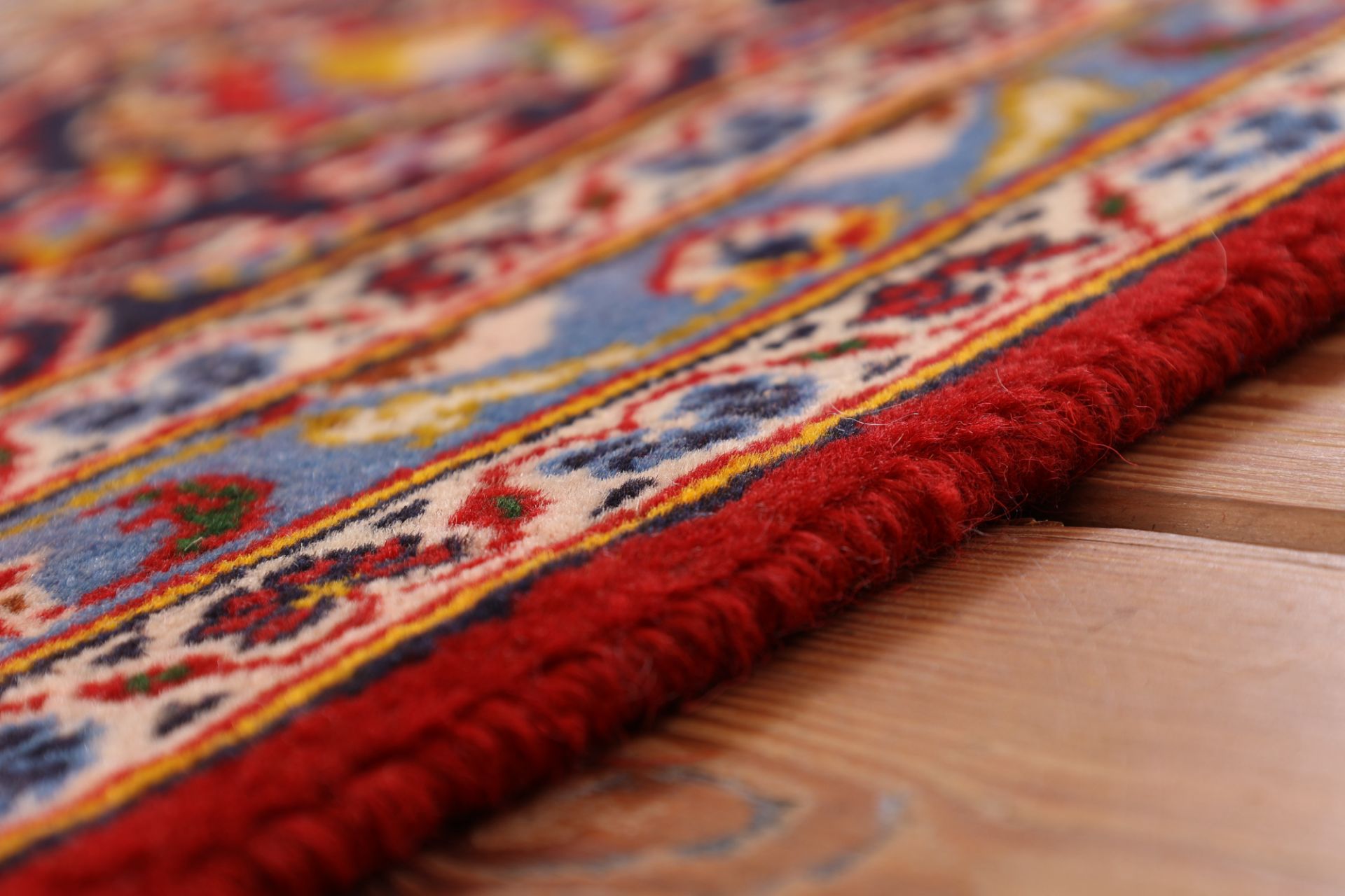 Kashan Perserteppich 194 × 293 cm aus Wolle, handgeknüpft
