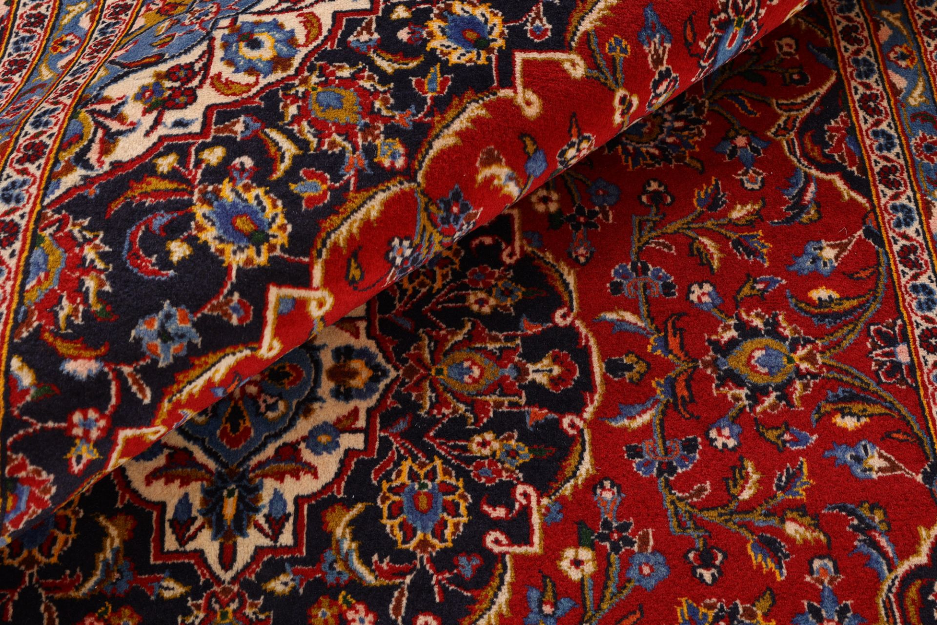 Kashan Perserteppich 194 × 293 cm aus Wolle, handgeknüpft