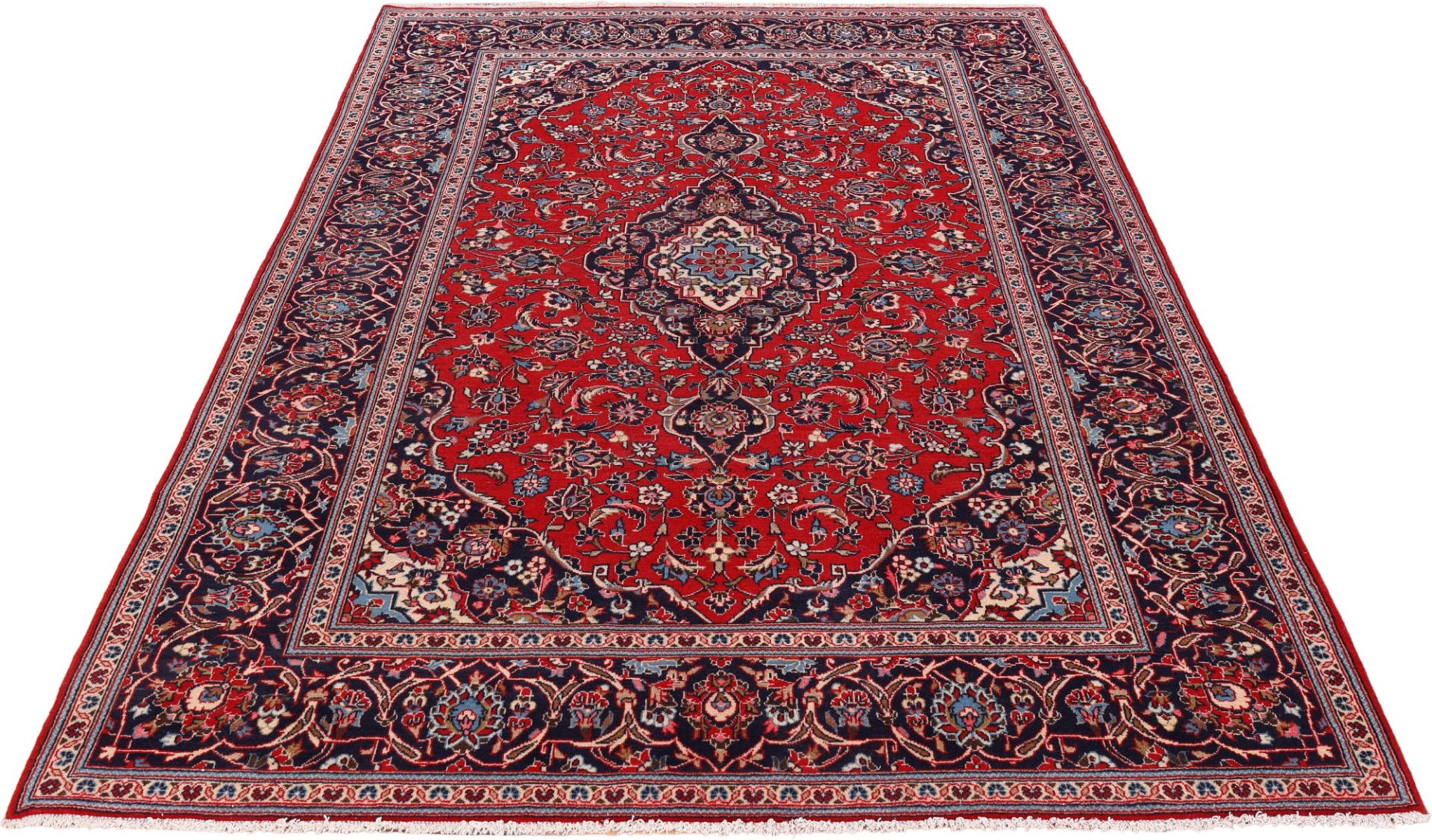 Kashan Perserteppich aus Iran, 197 × 300 cm
