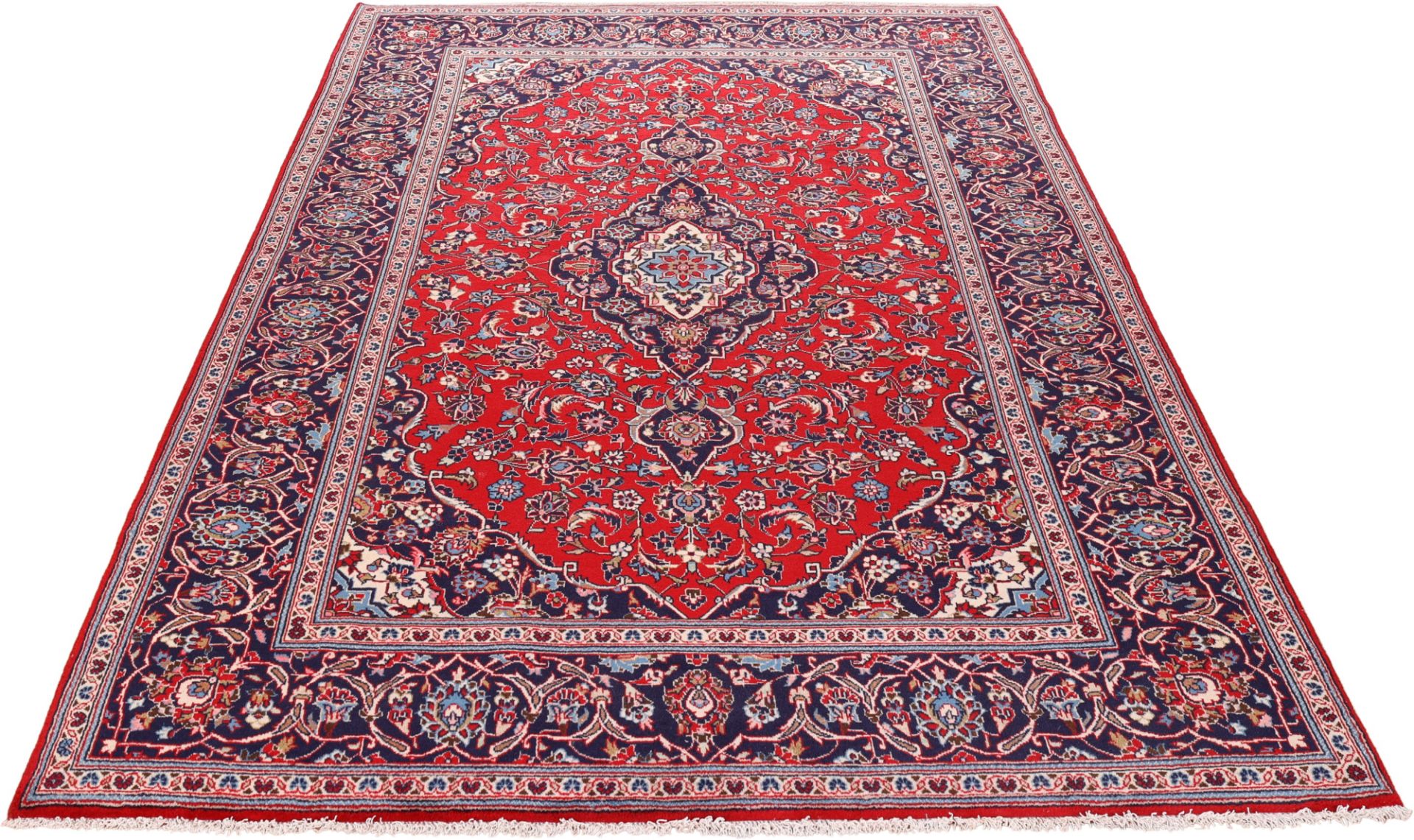 Kashan Perserteppich aus Iran, 197 × 300 cm