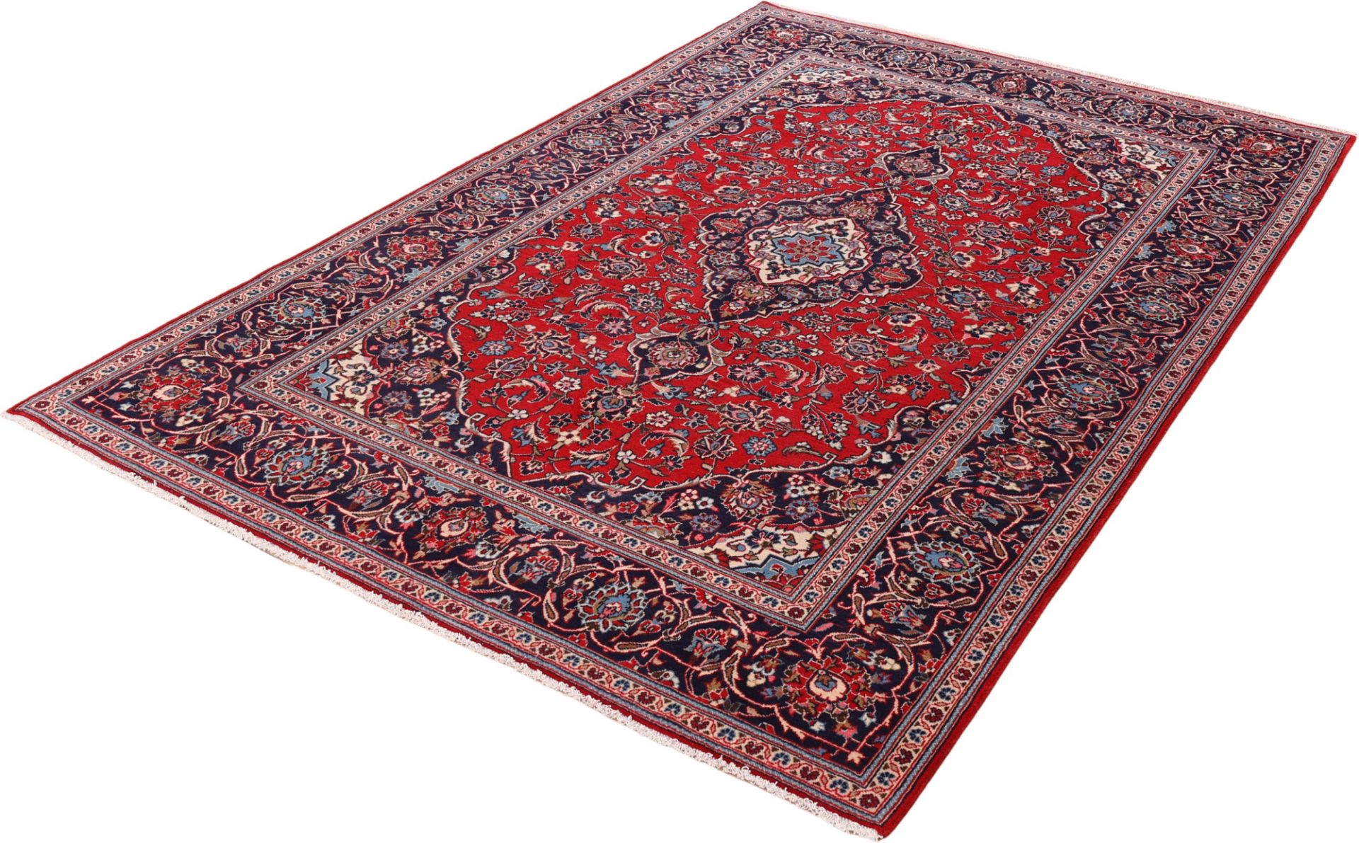Kashan Perserteppich aus Iran, 197 × 300 cm