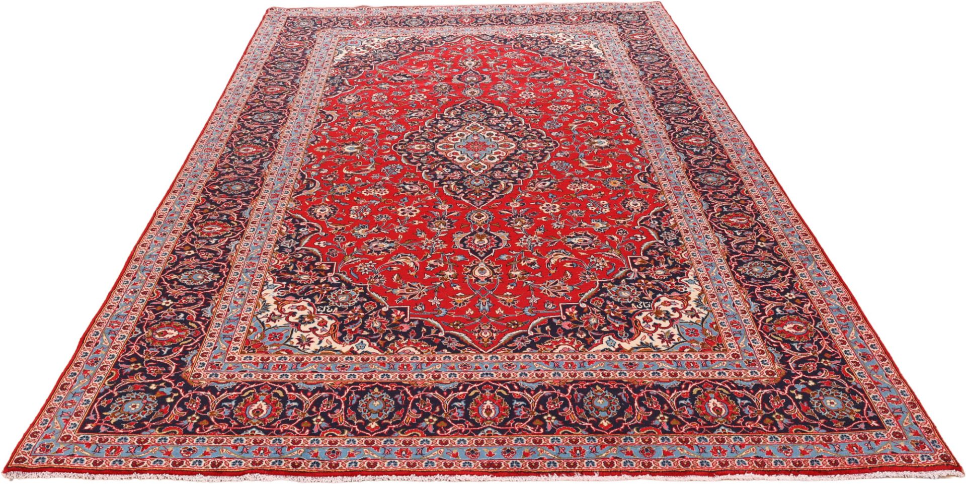 Handgeknüpfter Kashan Perserteppich 245 × 350 cm