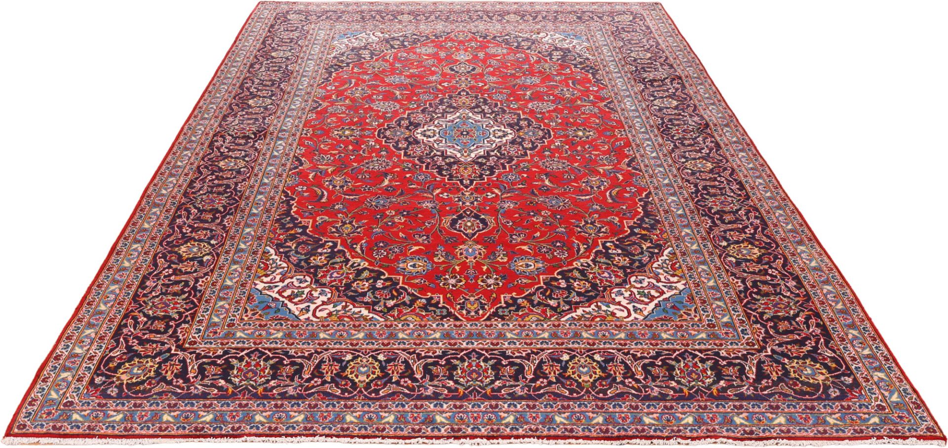 Handgeknüpfter Kashan Perserteppich, 246 × 340 cm, Wolle