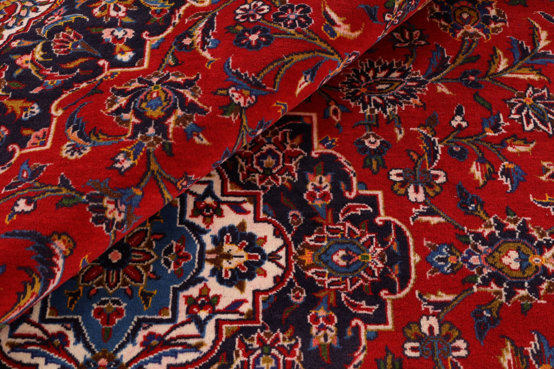Handgeknüpfter Kashan Perserteppich, 246 × 340 cm, Wolle