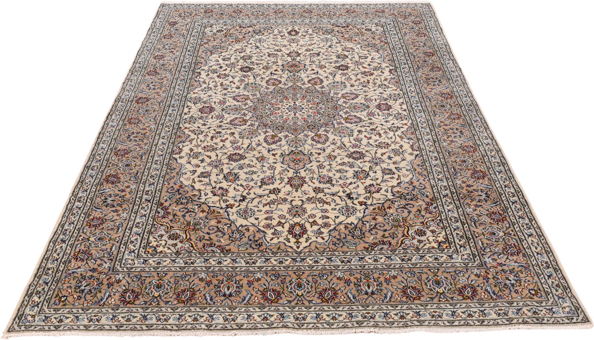 Kashan Perserteppich 197 × 295 cm aus Wolle, handgeknüpft