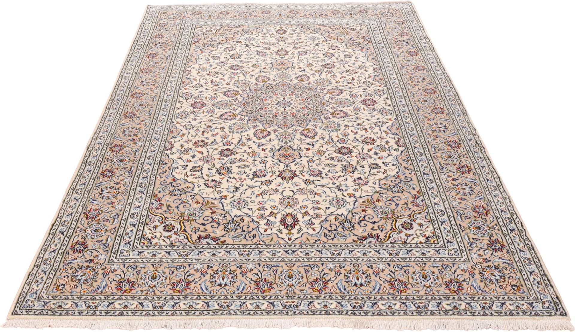 Kashan Perserteppich 197 × 295 cm aus Wolle, handgeknüpft