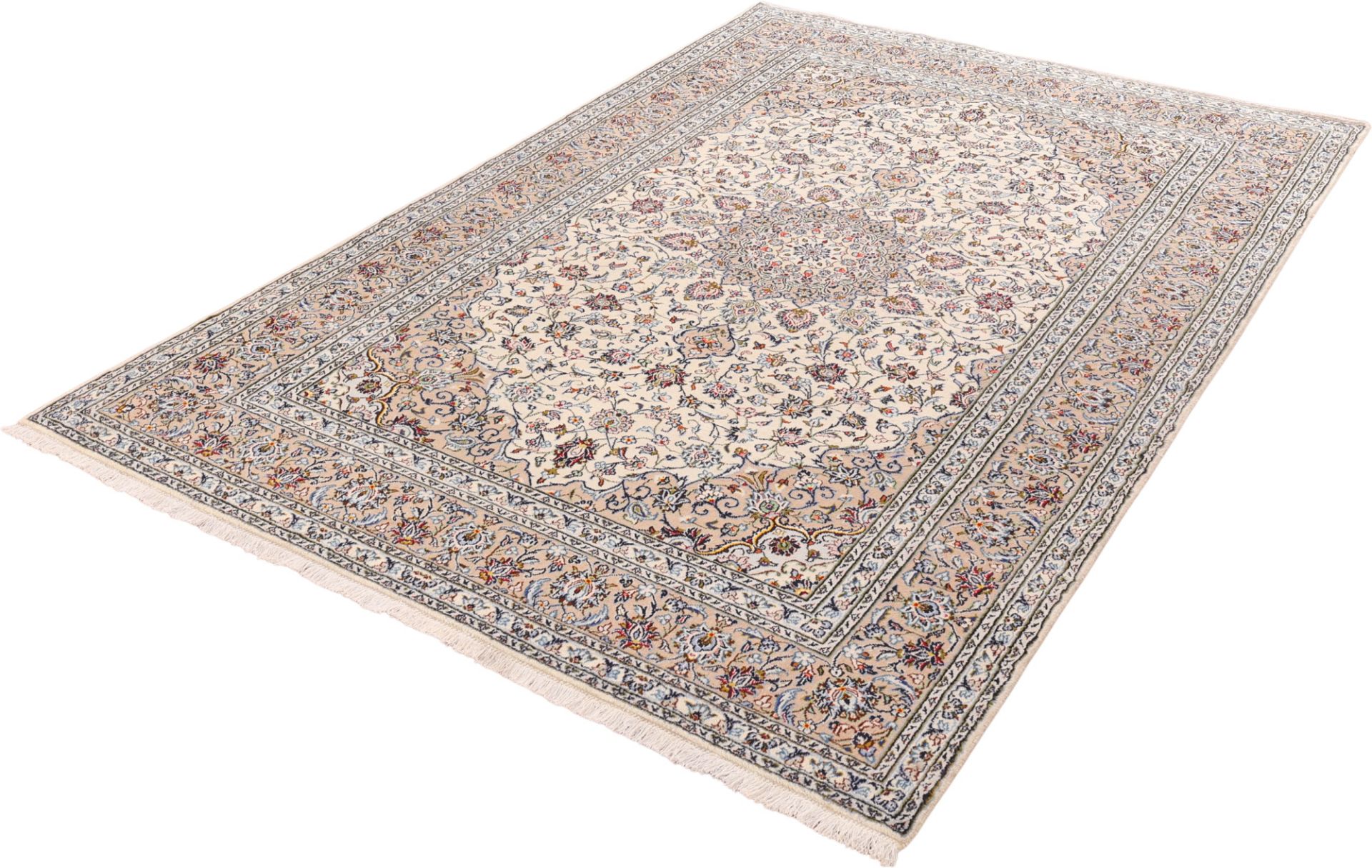 Kashan Perserteppich 197 × 295 cm aus Wolle, handgeknüpft
