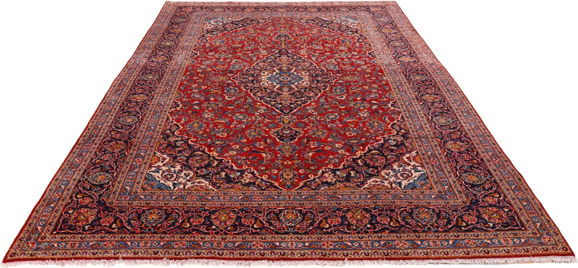 Kashan Perserteppich 254 × 360 cm aus Wolle, handgeknüpft