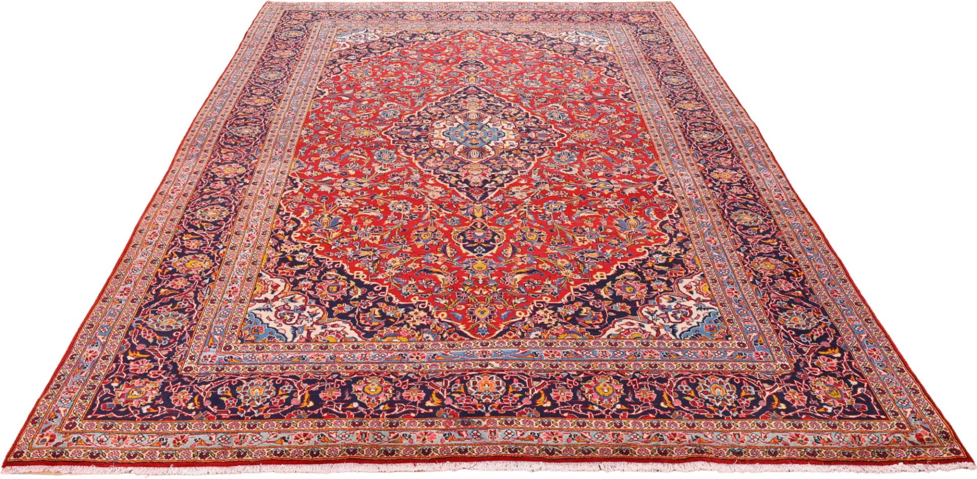 Kashan Perserteppich 254 × 360 cm aus Wolle, handgeknüpft