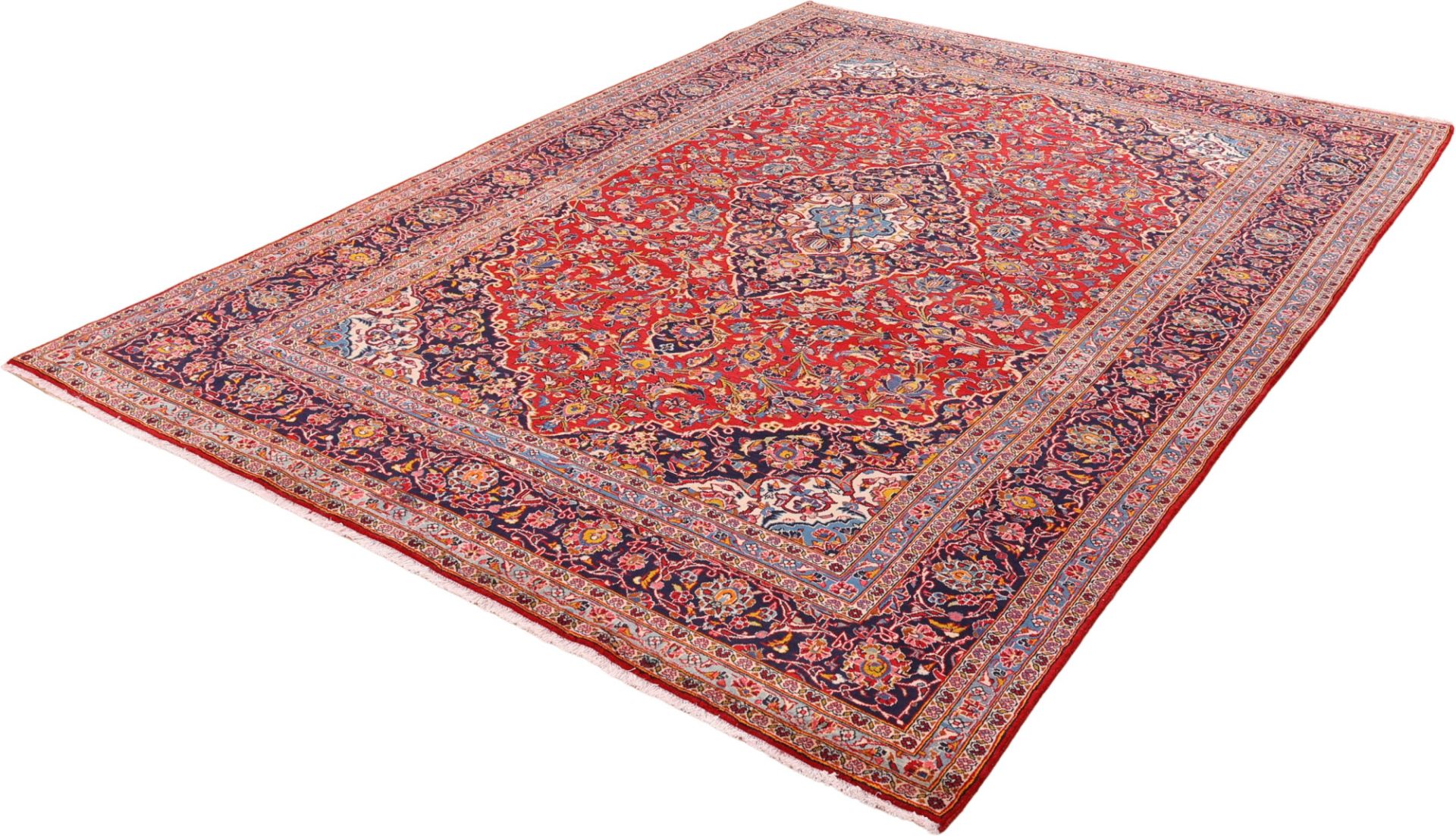 Kashan Perserteppich 254 × 360 cm aus Wolle, handgeknüpft