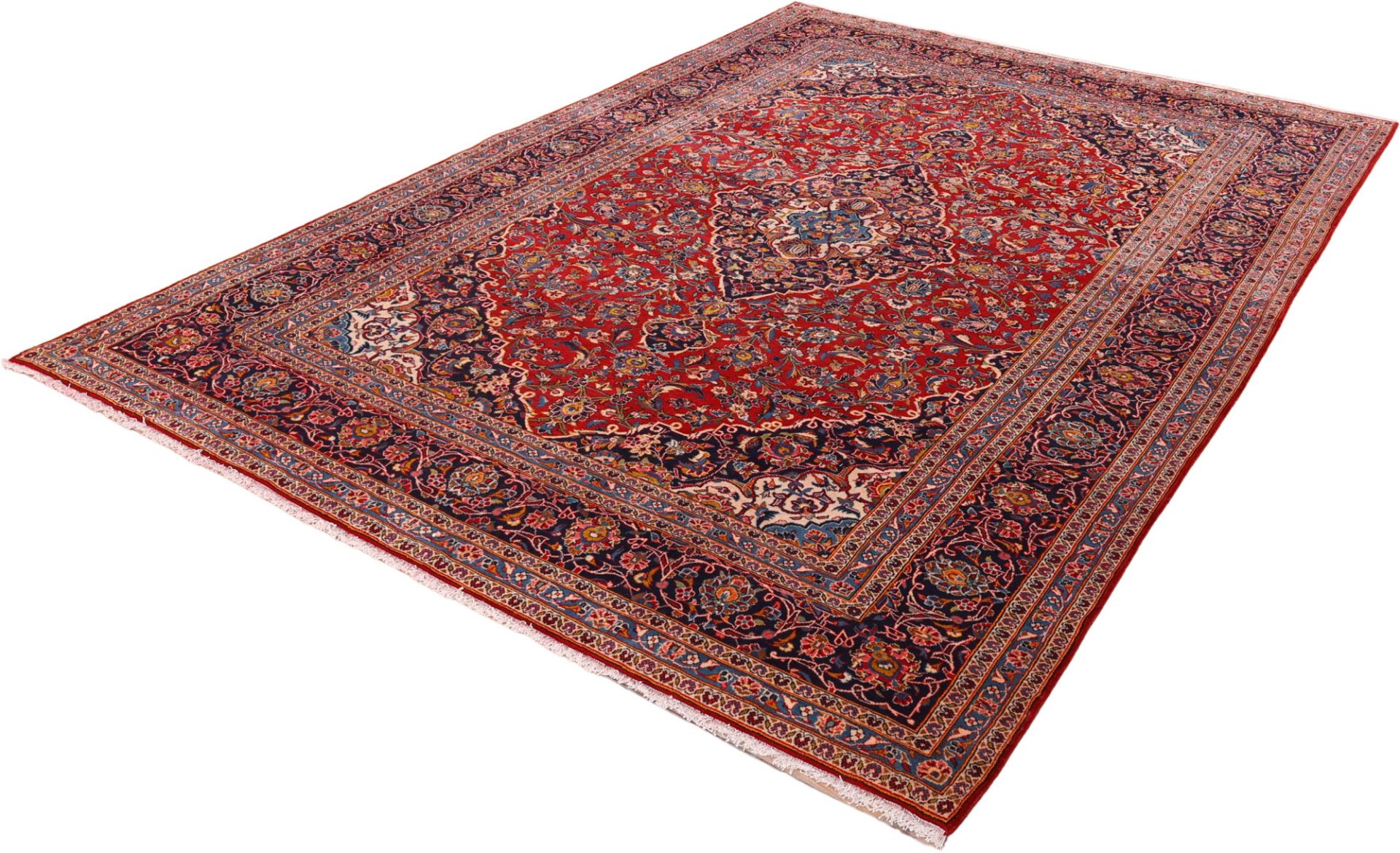 Kashan Perserteppich 254 × 360 cm aus Wolle, handgeknüpft