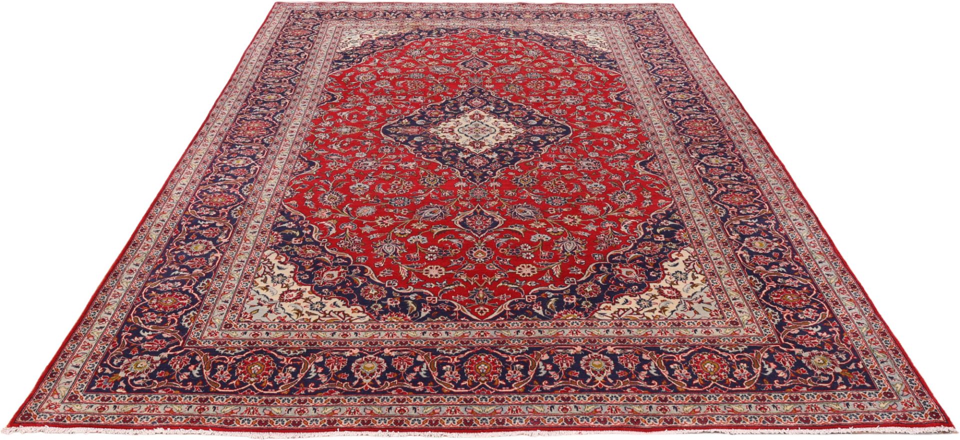 Kashan Perserteppich 245 × 345 cm aus Wolle, handgeknüpft