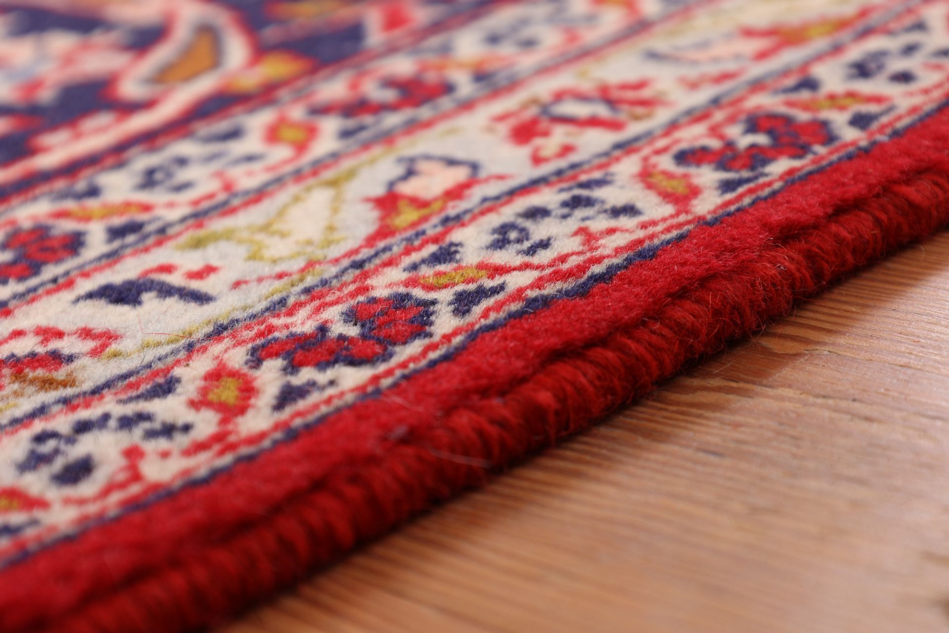 Kashan Perserteppich 245 × 345 cm aus Wolle, handgeknüpft