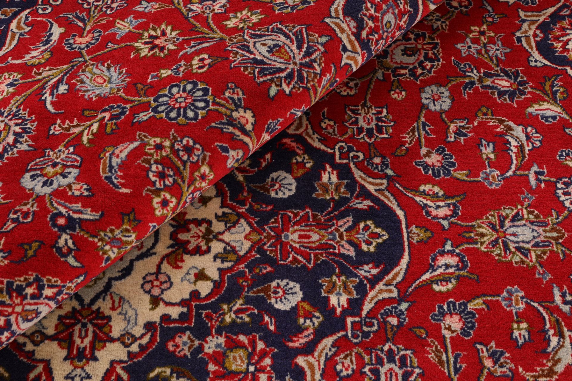 Kashan Perserteppich 245 × 345 cm aus Wolle, handgeknüpft