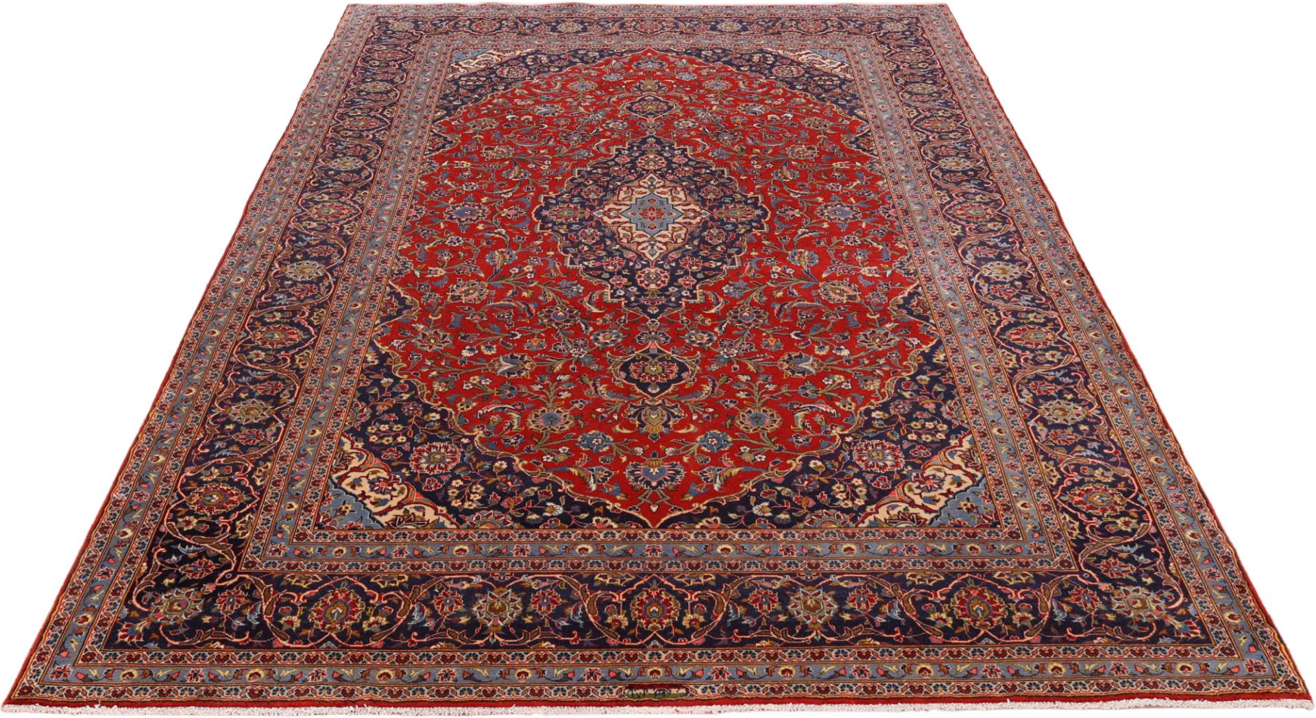 Handgeknüpfter Kashan Perserteppich, 205 × 285 cm, Wolle