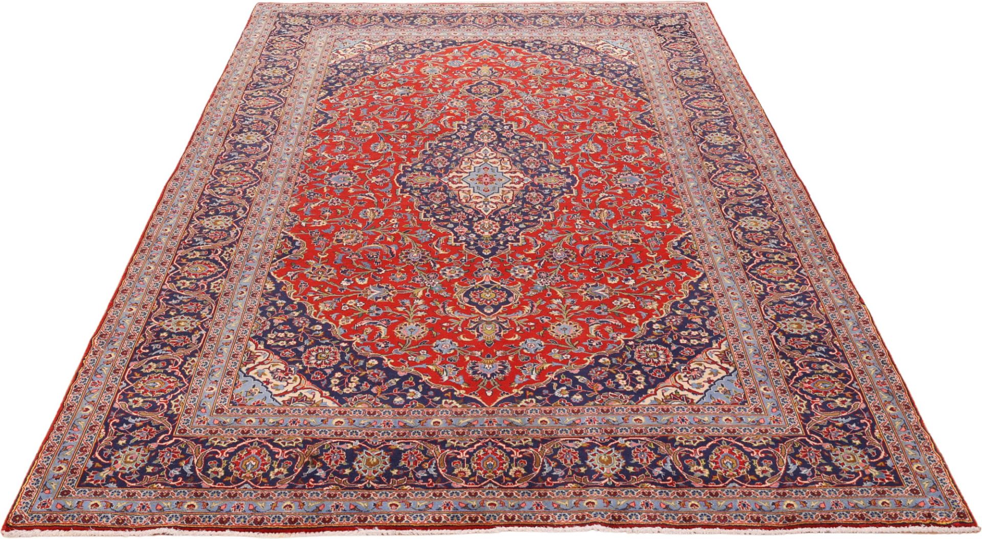 Handgeknüpfter Kashan Perserteppich, 205 × 285 cm, Wolle