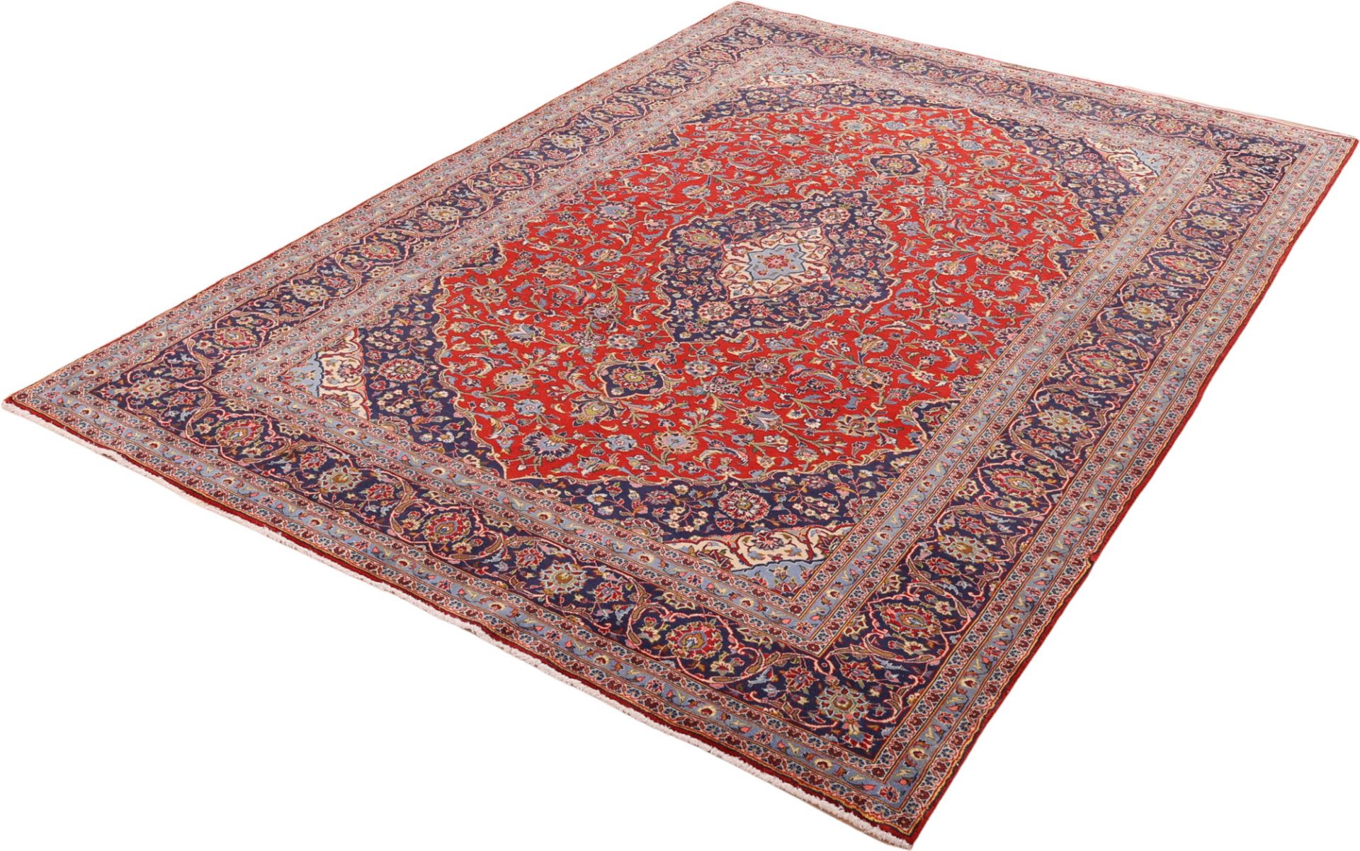 Handgeknüpfter Kashan Perserteppich, 205 × 285 cm, Wolle