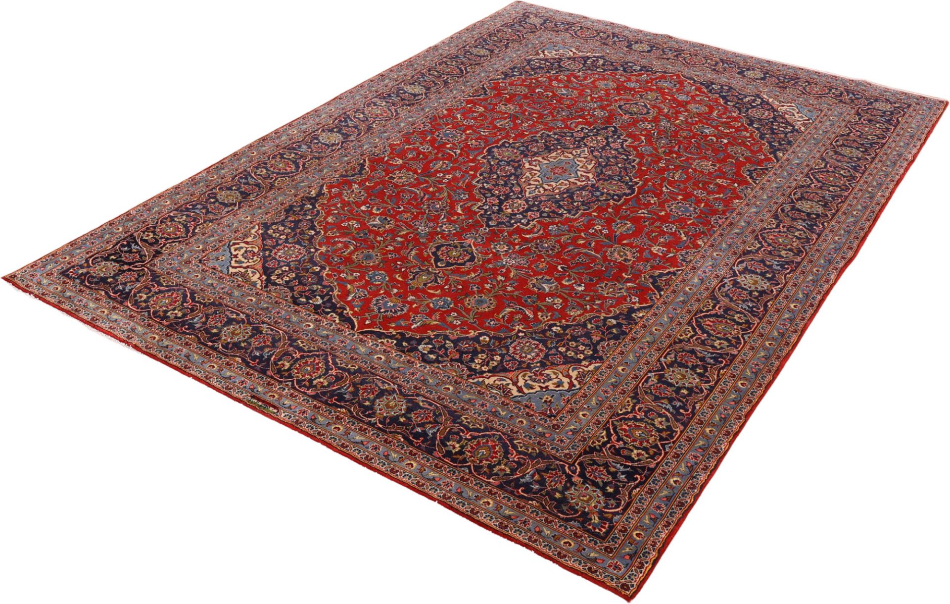Handgeknüpfter Kashan Perserteppich, 205 × 285 cm, Wolle