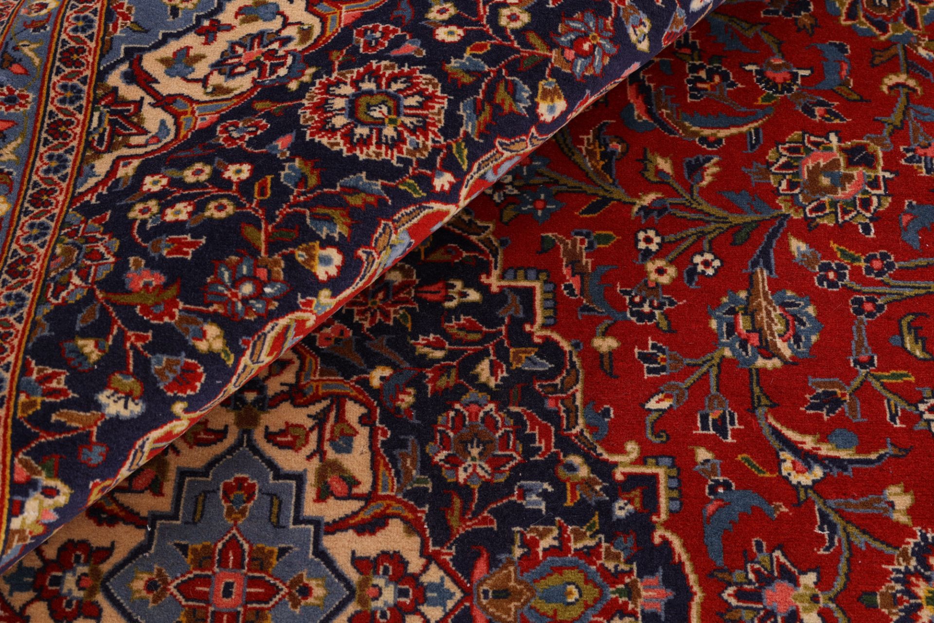 Handgeknüpfter Kashan Perserteppich, 205 × 285 cm, Wolle