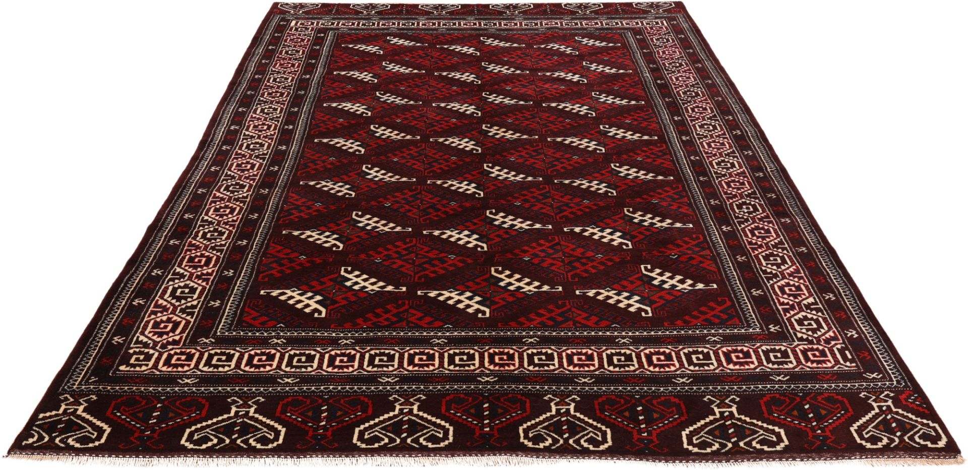Turkmen Perserteppich aus Iran, 235 × 365 cm