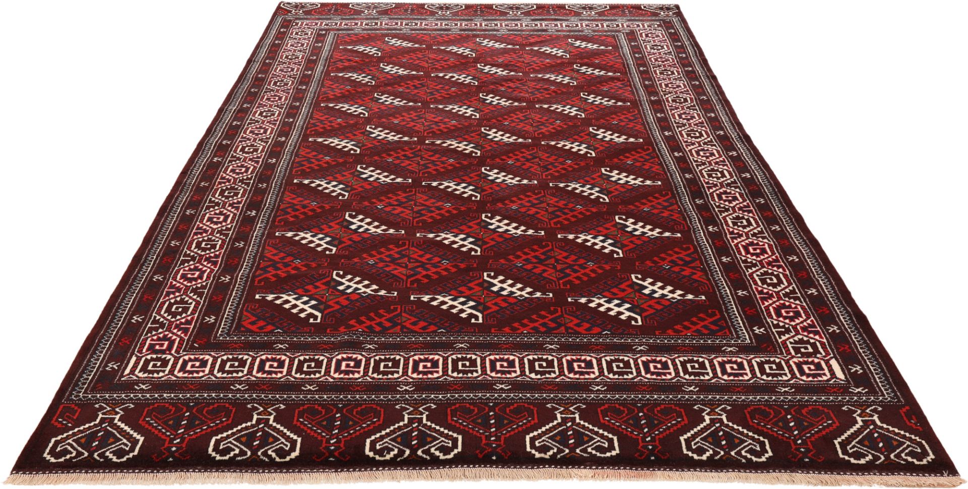 Turkmen Perserteppich aus Iran, 235 × 365 cm
