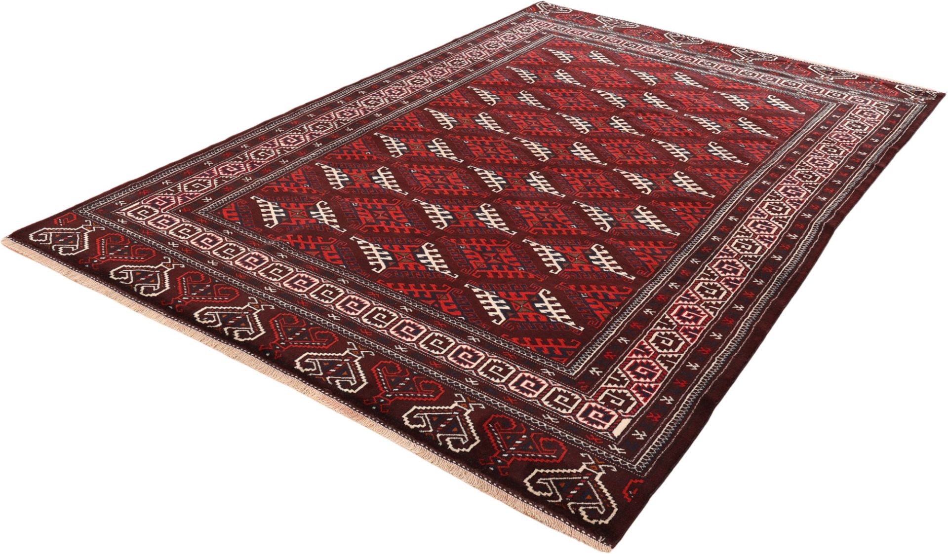 Turkmen Perserteppich aus Iran, 235 × 365 cm