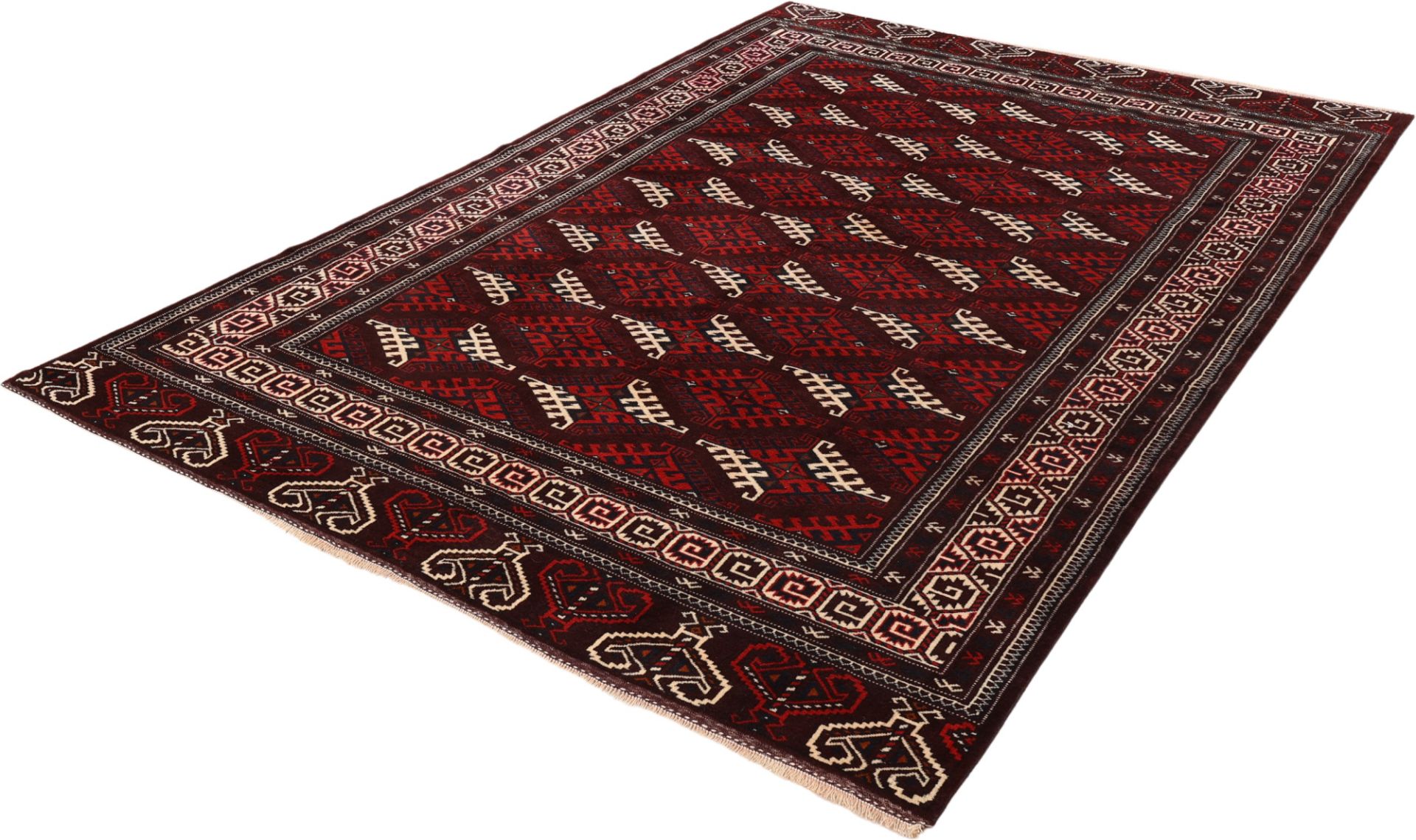 Turkmen Perserteppich aus Iran, 235 × 365 cm