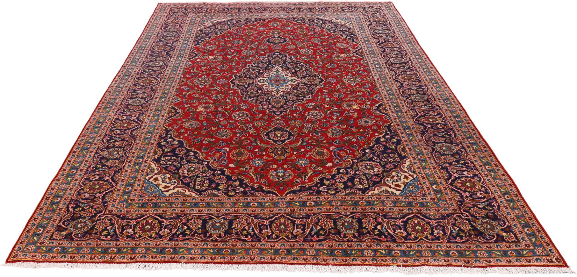 Kashan Perserteppich 245 × 352 cm aus Wolle, handgeknüpft