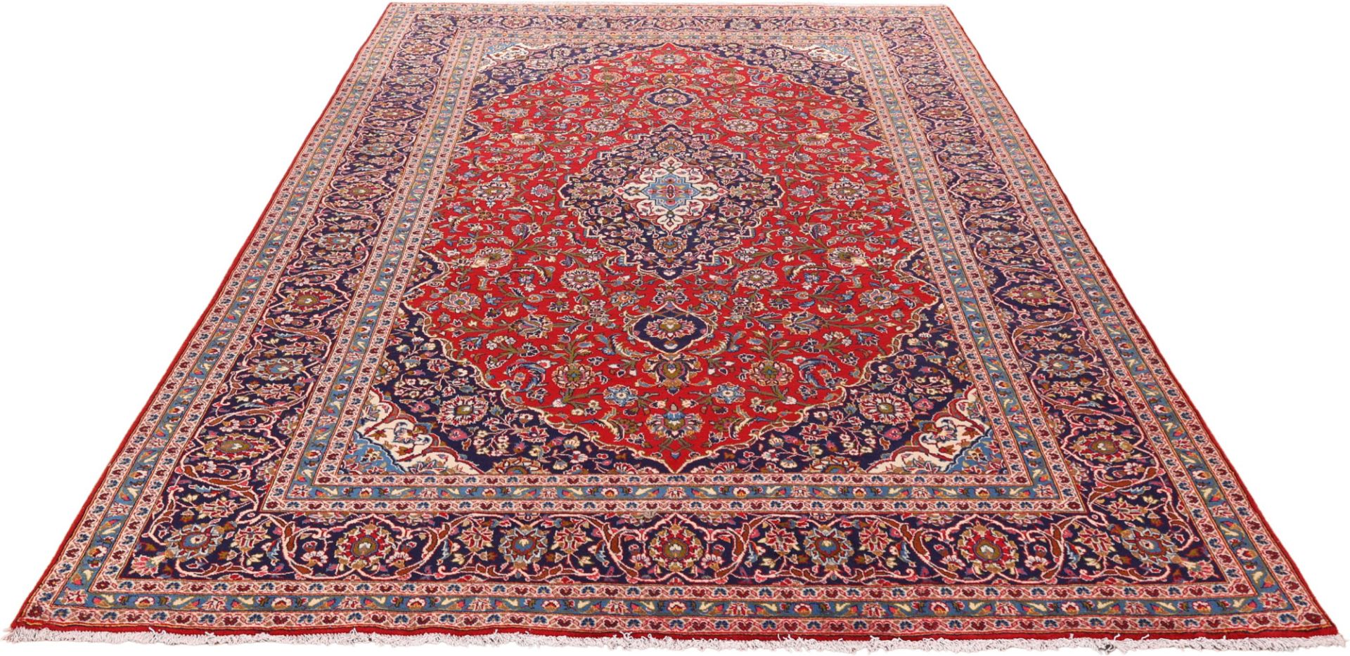 Kashan Perserteppich 245 × 352 cm aus Wolle, handgeknüpft