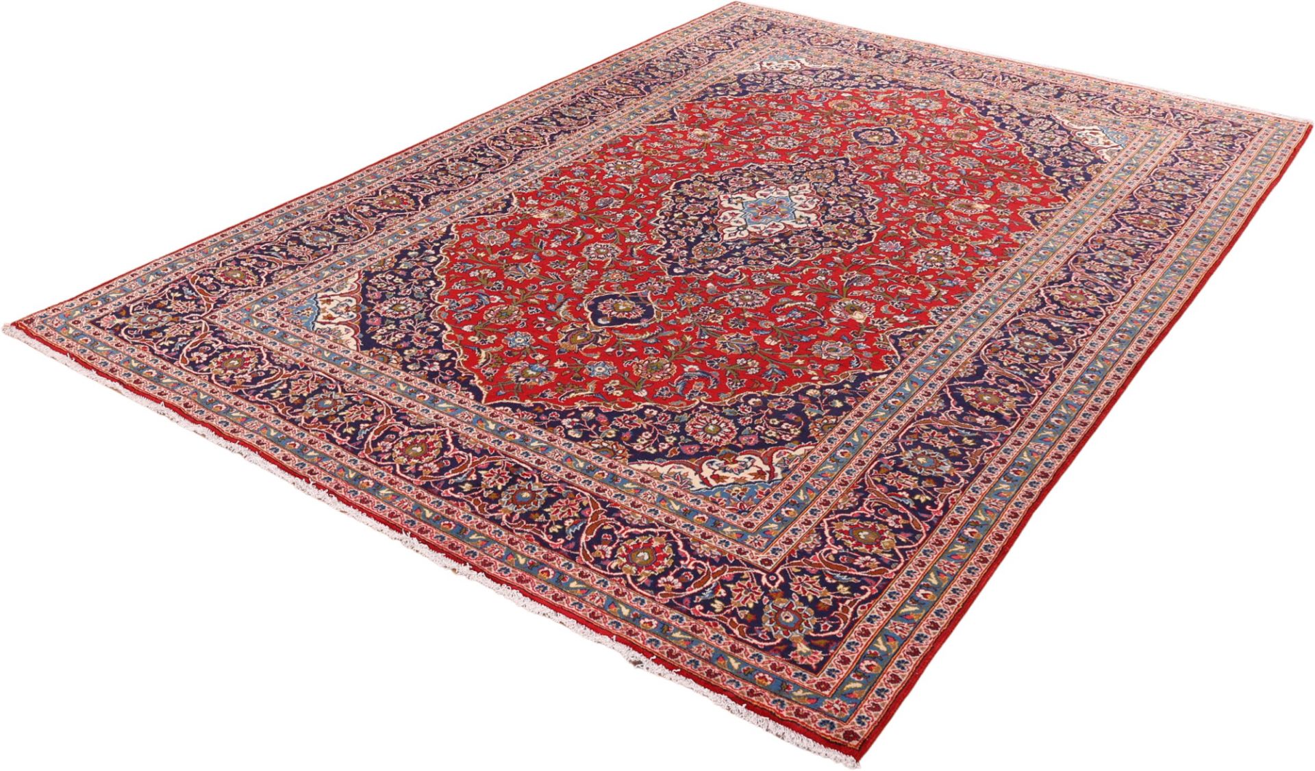 Kashan Perserteppich 245 × 352 cm aus Wolle, handgeknüpft