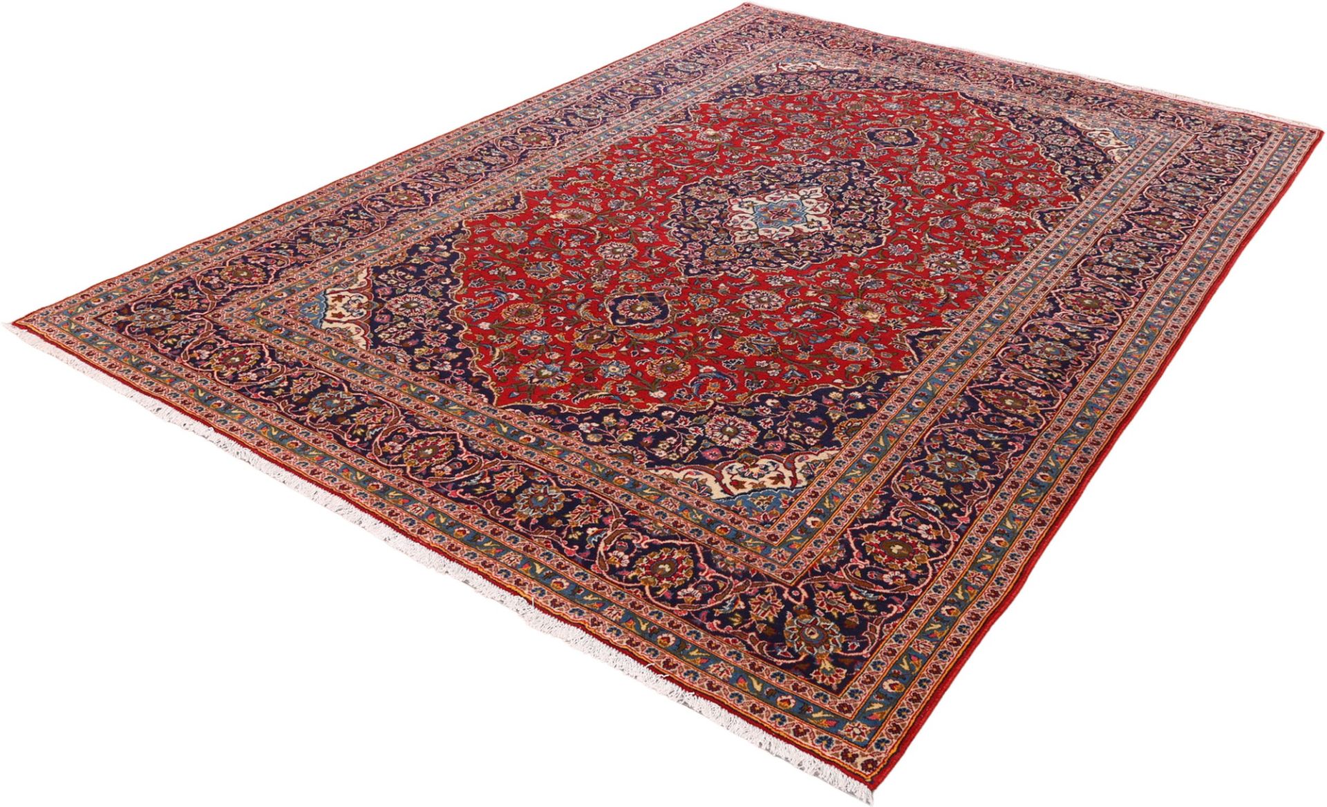 Kashan Perserteppich 245 × 352 cm aus Wolle, handgeknüpft