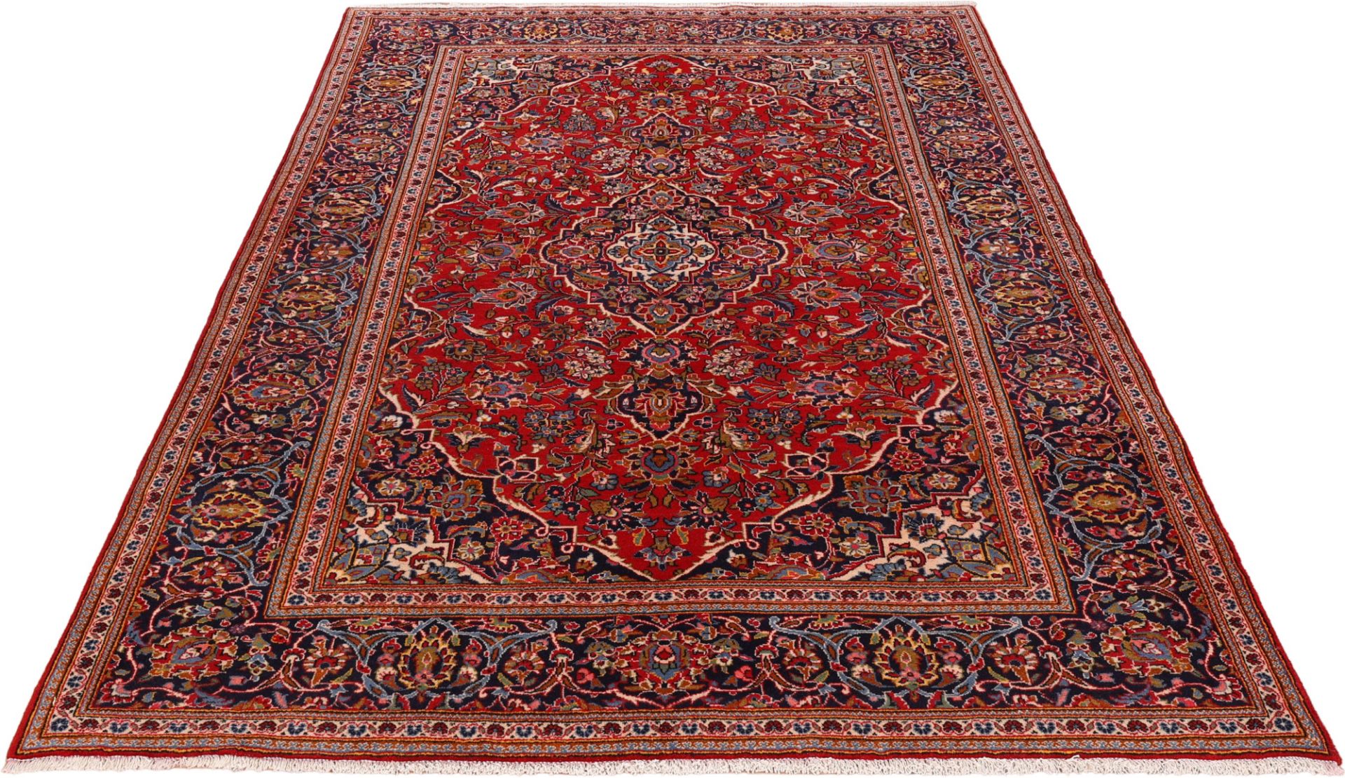 Handgeknüpfter Kashan Perserteppich 195 × 292 cm