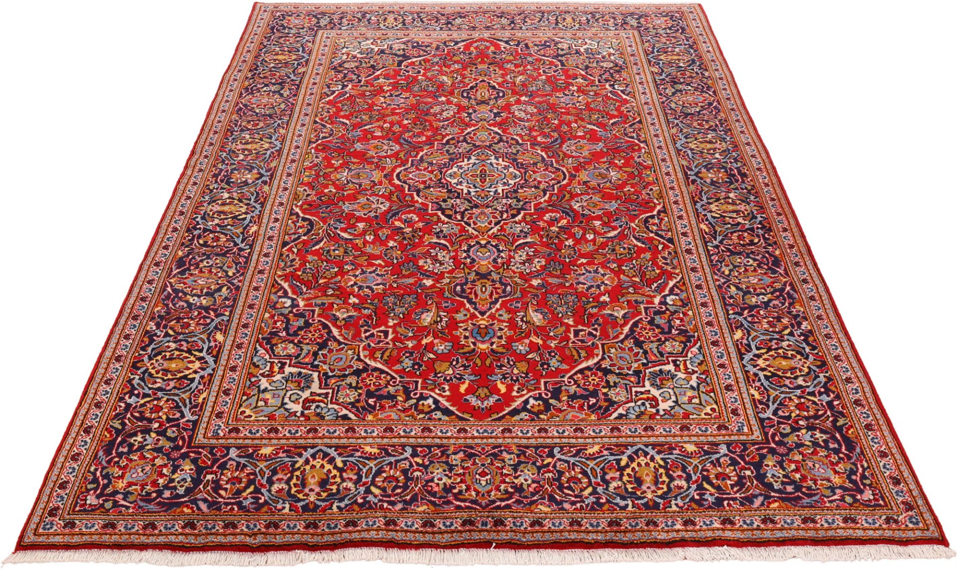 Handgeknüpfter Kashan Perserteppich 195 × 292 cm