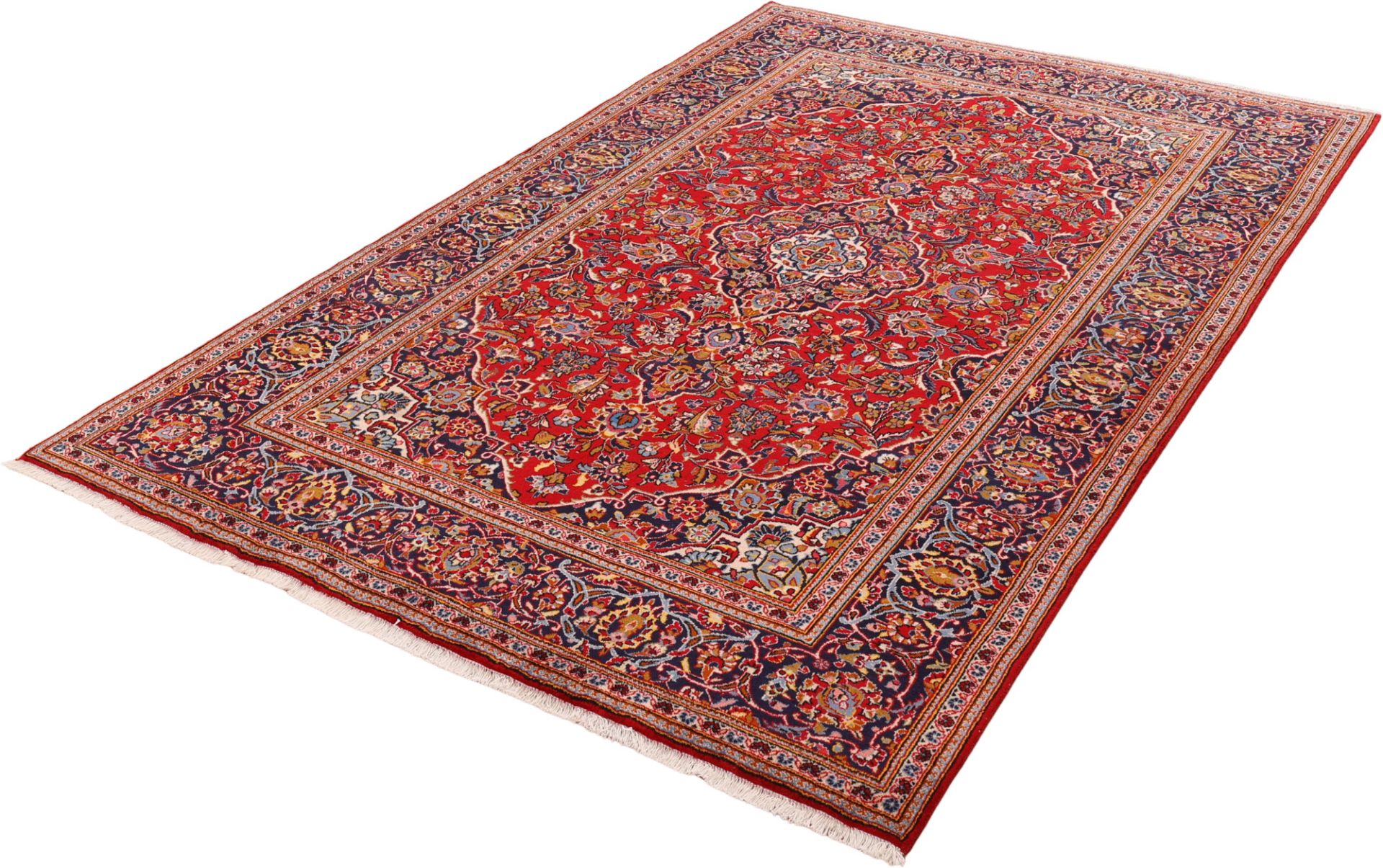 Handgeknüpfter Kashan Perserteppich 195 × 292 cm