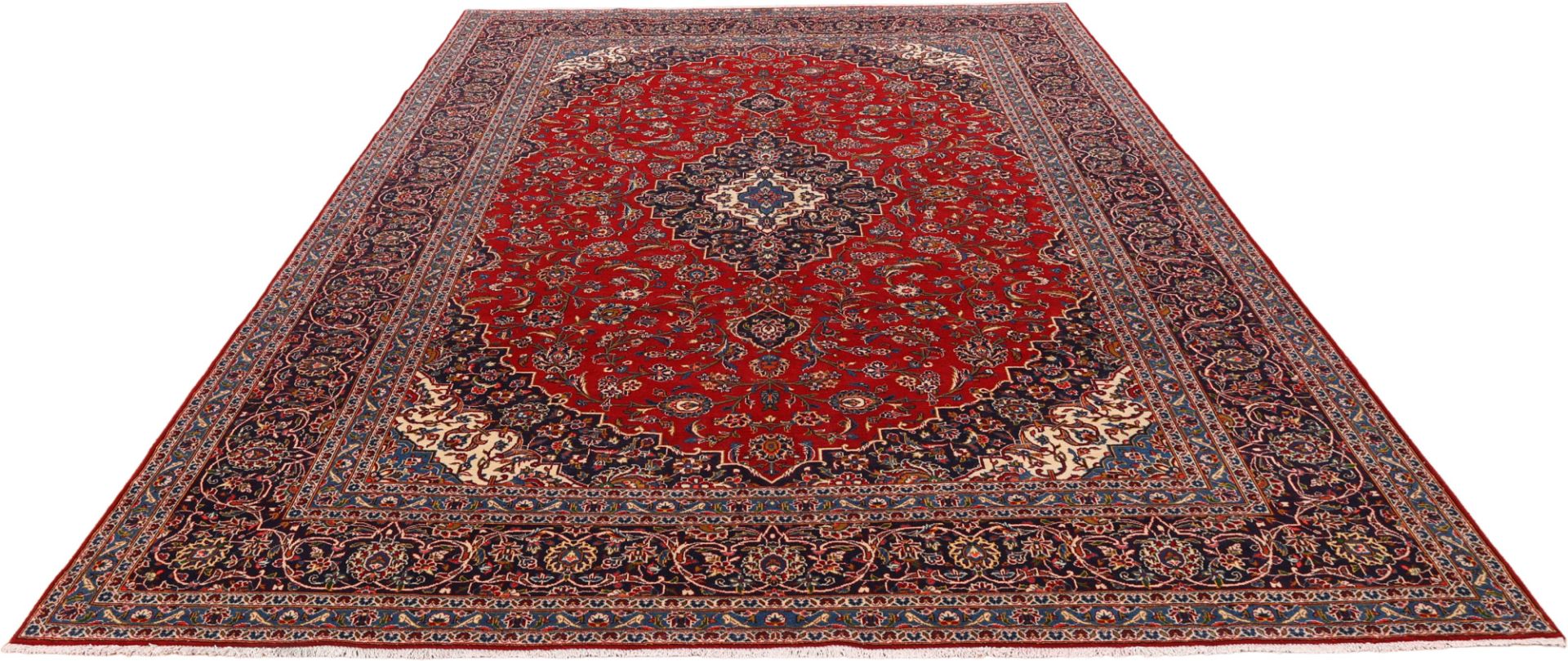 Kashan Perserteppich 295 × 398 cm aus Wolle, handgeknüpft