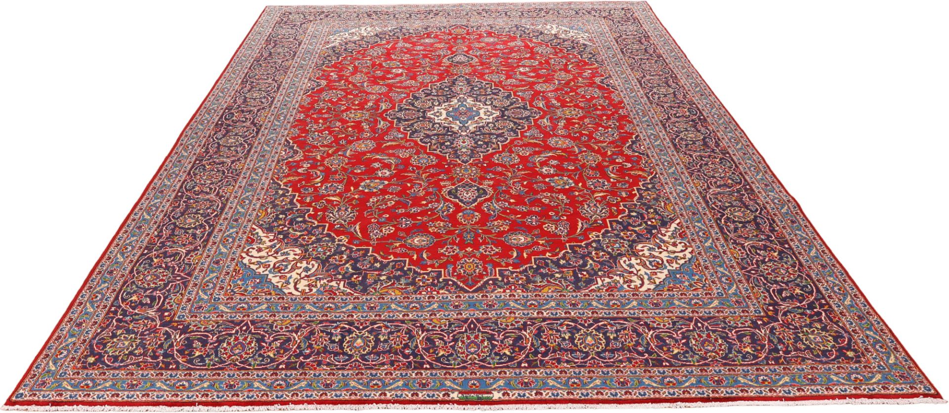 Kashan Perserteppich 295 × 398 cm aus Wolle, handgeknüpft