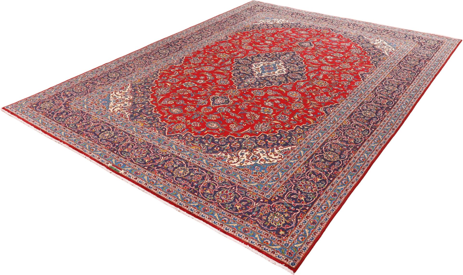 Kashan Perserteppich 295 × 398 cm aus Wolle, handgeknüpft