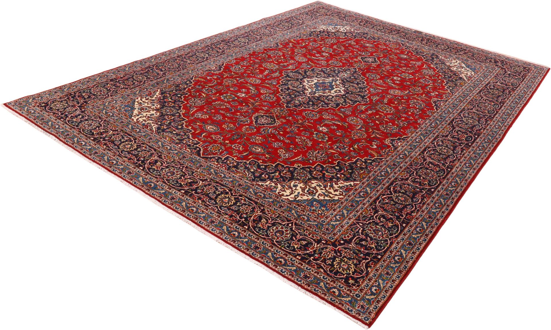 Kashan Perserteppich 295 × 398 cm aus Wolle, handgeknüpft