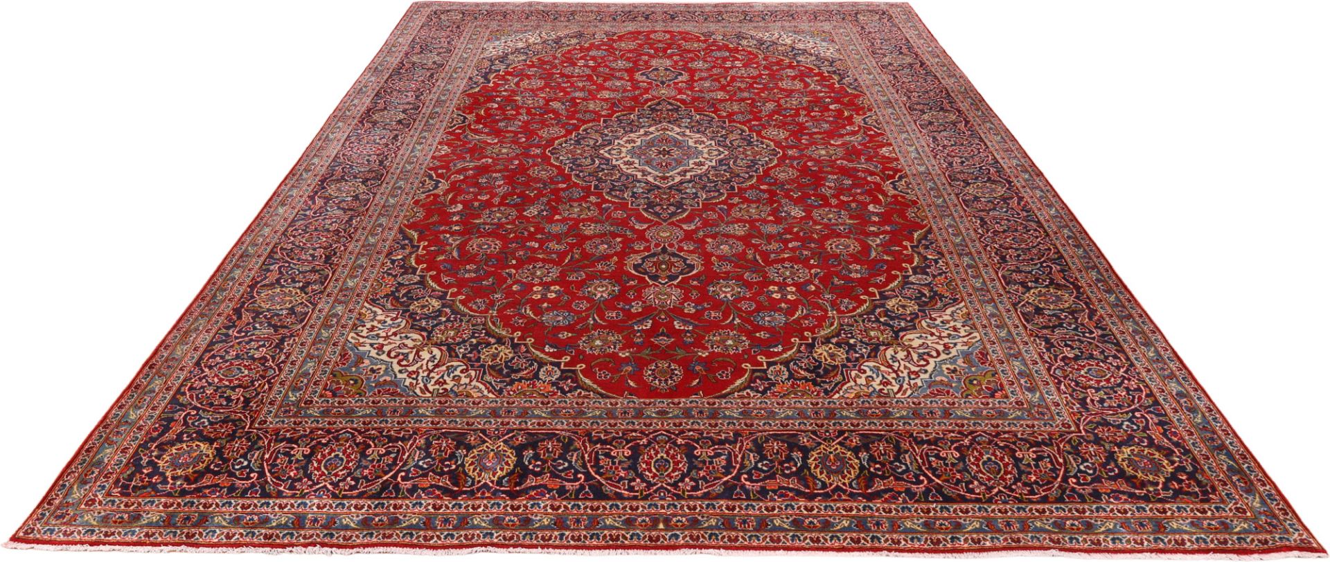 Kashan Perserteppich 292 × 415 cm aus Wolle, handgeknüpft
