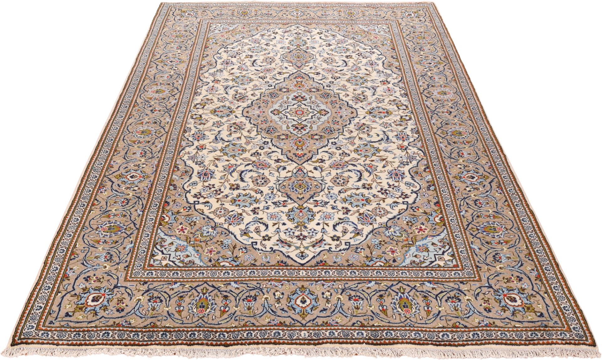 Handgeknüpfter Kashan Perserteppich, 195 × 300 cm, Wolle